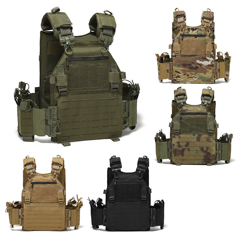 Okali เสื้อกั๊กยุทธวิธีกลางแจ้ง มัลติฟังก์ชั่น MOLLE ขยาย สะดวก ทหาร ฝึก ปลดเร็ว เสื้อกั๊ก กันน้ํา ทนต่อการสึกหรอ