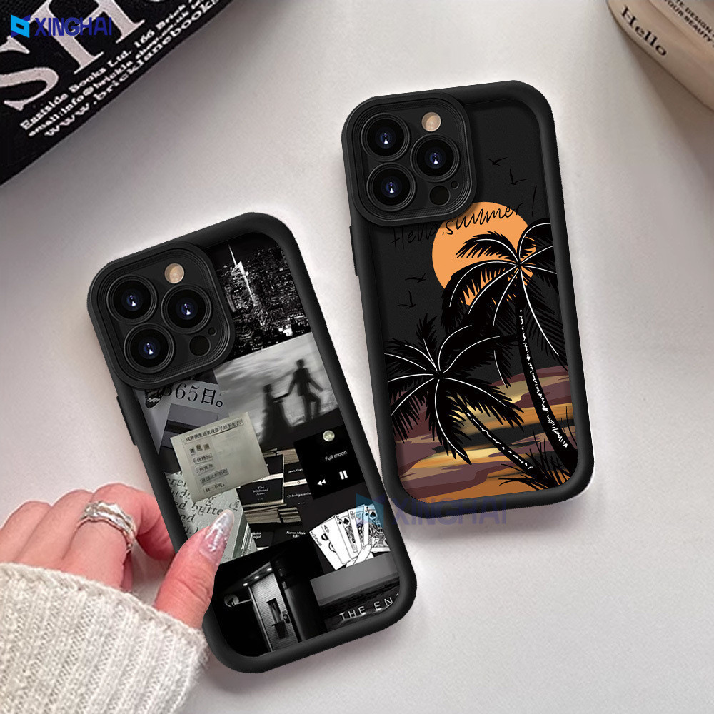 Sunset Silhouette สําหรับ Oppo A38 A18 A78 A58 A16 A17 A12 A15s A3s A5s A16K A17k A77s A53 XingHai 6