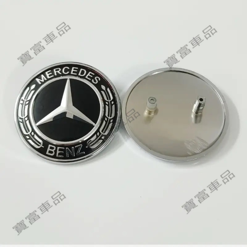Benz Hood ป้ายด้านหน้าป้ายรถป้ายแบนหัวป้าย Dual Card Foot Type Dual Card Needle ML350 GLK300