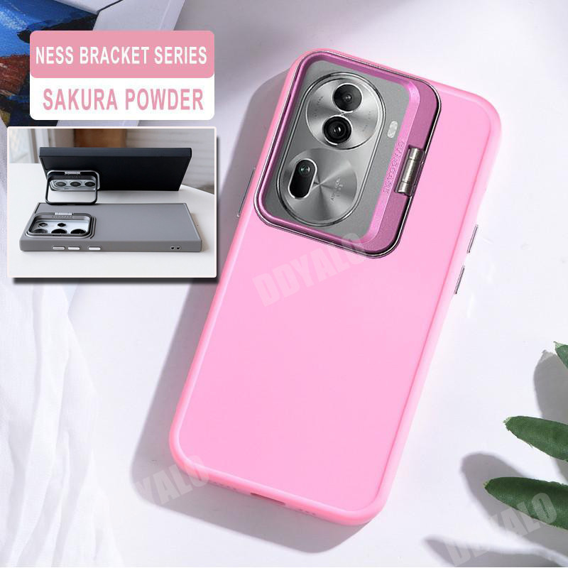 เคสโทรศัพท์มือถือ ยางนิ่ม ผิวด้าน กันกระแทก พร้อมขาตั้งกล้อง สําหรับ OPPO Reno 11F 11 10 Pro Plus 8t 5G 8z 7 7z 6 6z 5F