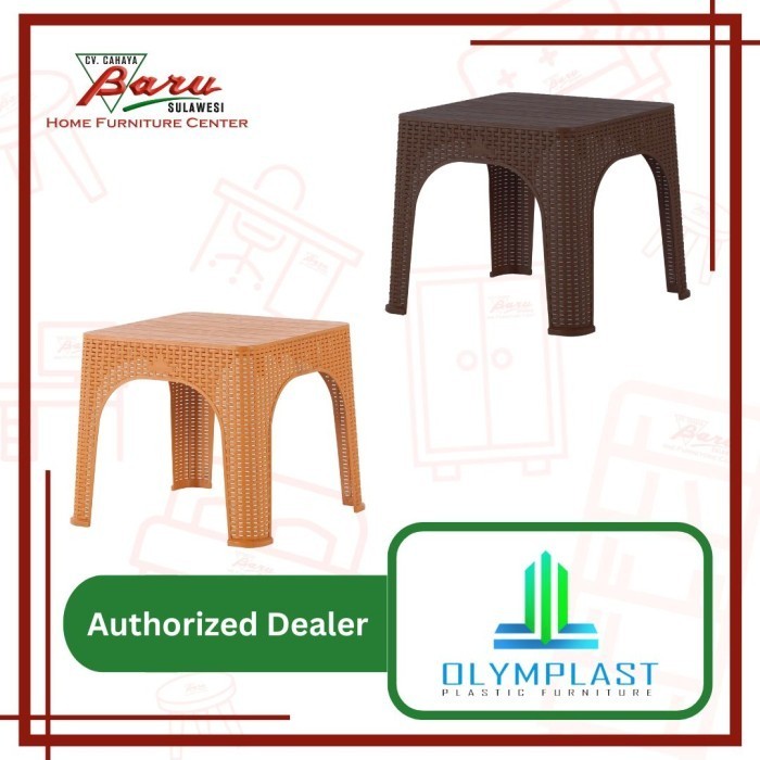 Terrace Table / Garden Table / Guest Table / โต๊ะกาแฟพลาสติก Olymplast OCT W