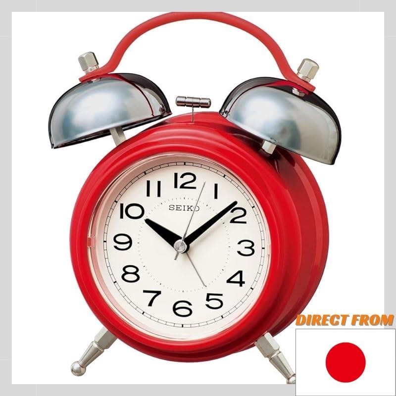 นาฬิกาปลุก Seiko 02: สีแดง ขนาดตัวเรือน: 17.8X14.2X8.4 ซม. นาฬิกาปลุก อนาล็อก กระดิ่งคู่ ย้อนยุค Kr508R
