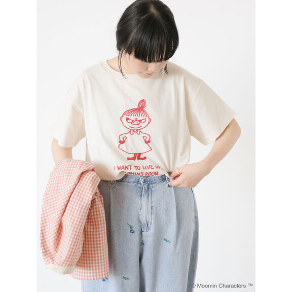 พร้อมส่ง เสื้อยืดแขนสั้น ผ้าฝ้ายแท้ พิมพ์ลาย Moomin x SM2 สไตล์ญี่ปุ่น สําหรับผู้หญิง