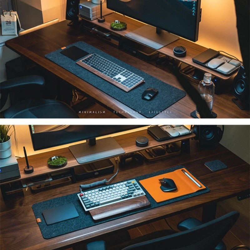 แผ่นรองเมาส์ ผ้าสักหลาด แบบหนา กันลื่น ขนาดใหญ่ 3.1 มม. 600x300 700x350 900x400 1,000x500 1200x600 1400x700 1600x800mm
