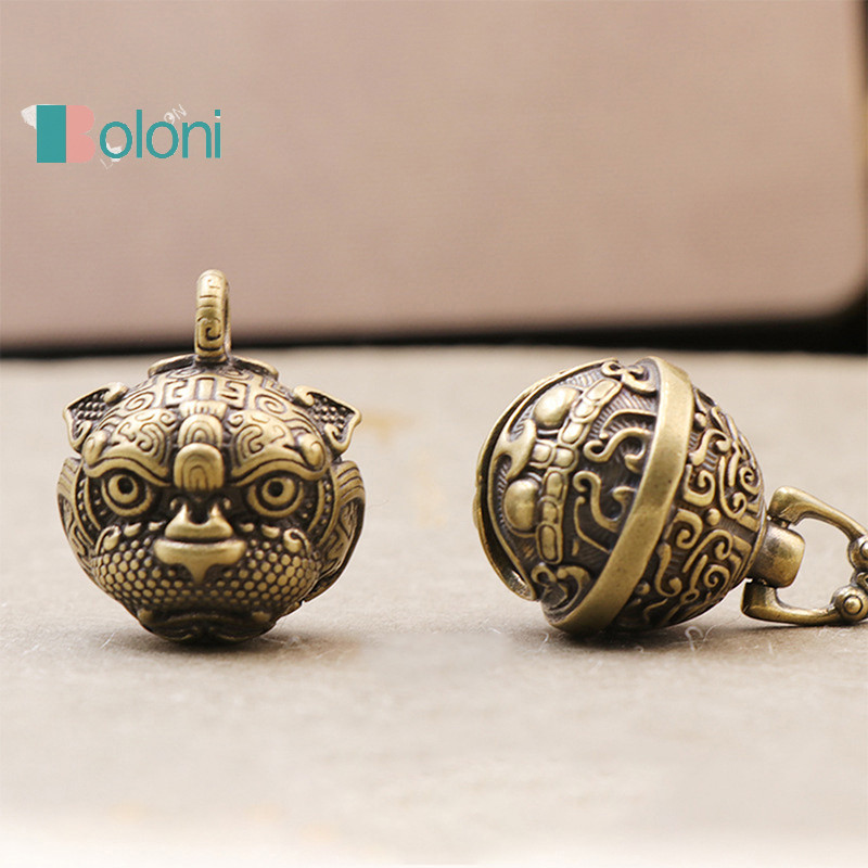 [โบโลนี] ทองเหลืองจี้พวงกุญแจสไตล์จีนสัตว์สร้อยคอจี้เครื่องประดับแฮนด์เมดพวงกุญแจวินเทจ เครื่องประดับ เครื่องประดับ ใหม่