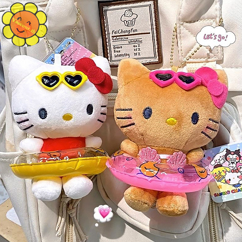 Yescont Sanrio ตุ ๊ กตาตุ ๊ กตานุ ่ มพวงกุญแจการ ์ ตูน Hello Kitty จี ้ พวงกุญแจกระเป ๋ าอุปกรณ ์ ตกแต ่ งกระเป ๋ าเป ้ สะพายหลังสาวของขวัญ TH