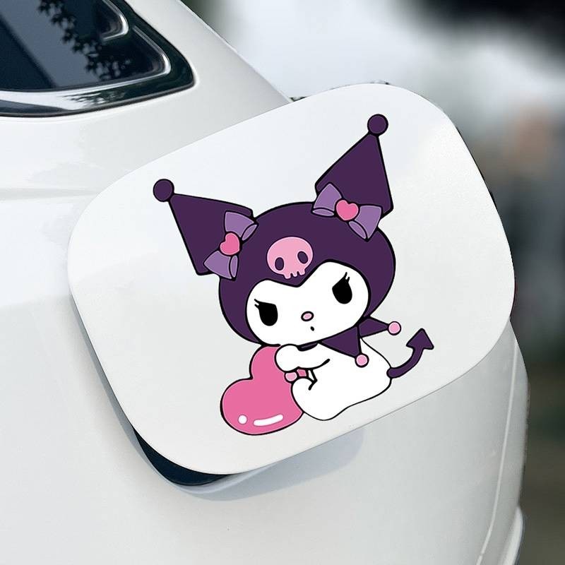Motorcycle Electric Motorcycle Automobile Cartoon Unique Clow M Love Car Window Body Scratch Hidden Decorative Kuromi Cute Car tcQY