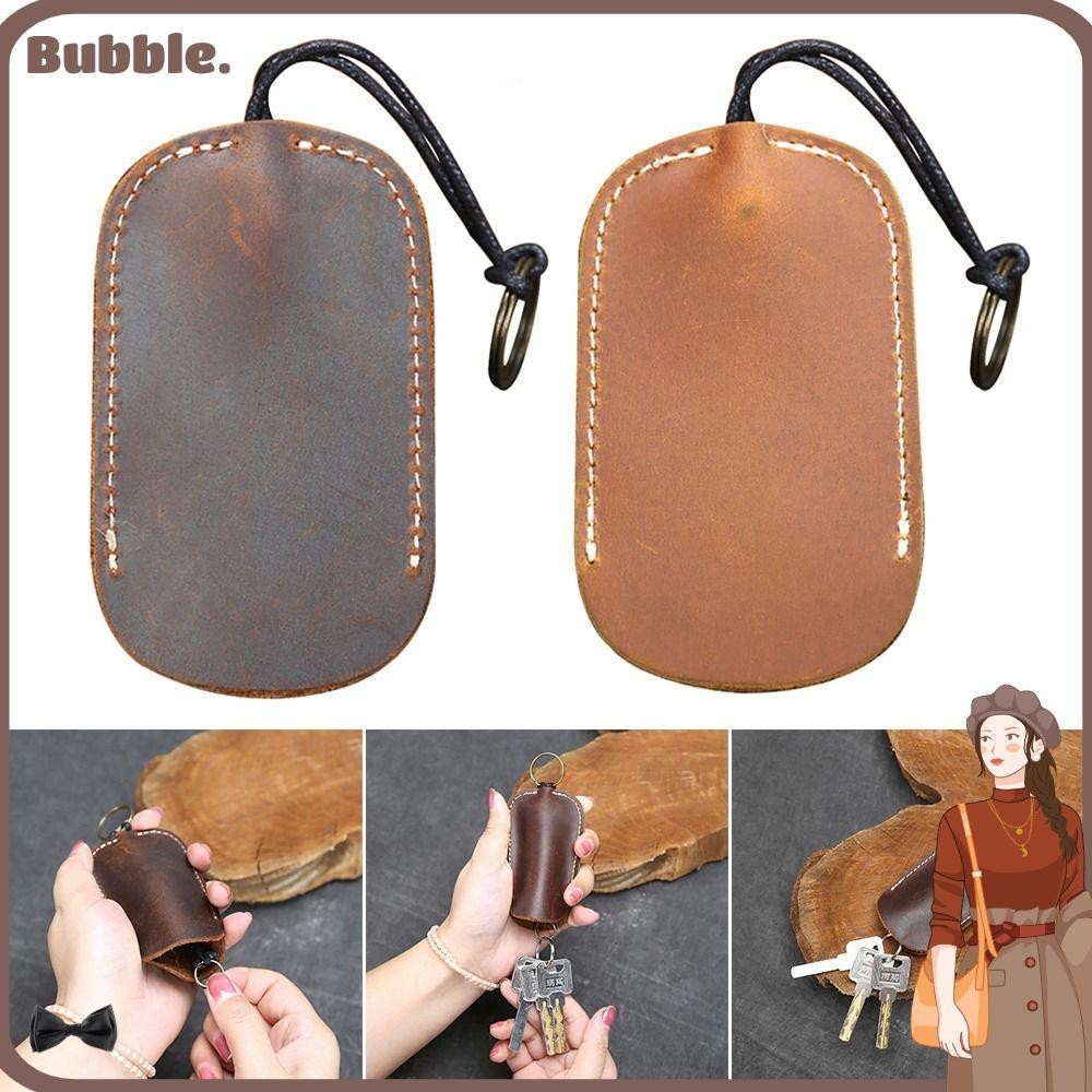 Bubble ปลอกกุญแจ หนังม้าบ้า พร้อมเชือกแขวน พวงกุญแจ ย้อนยุค แบบพกพา
