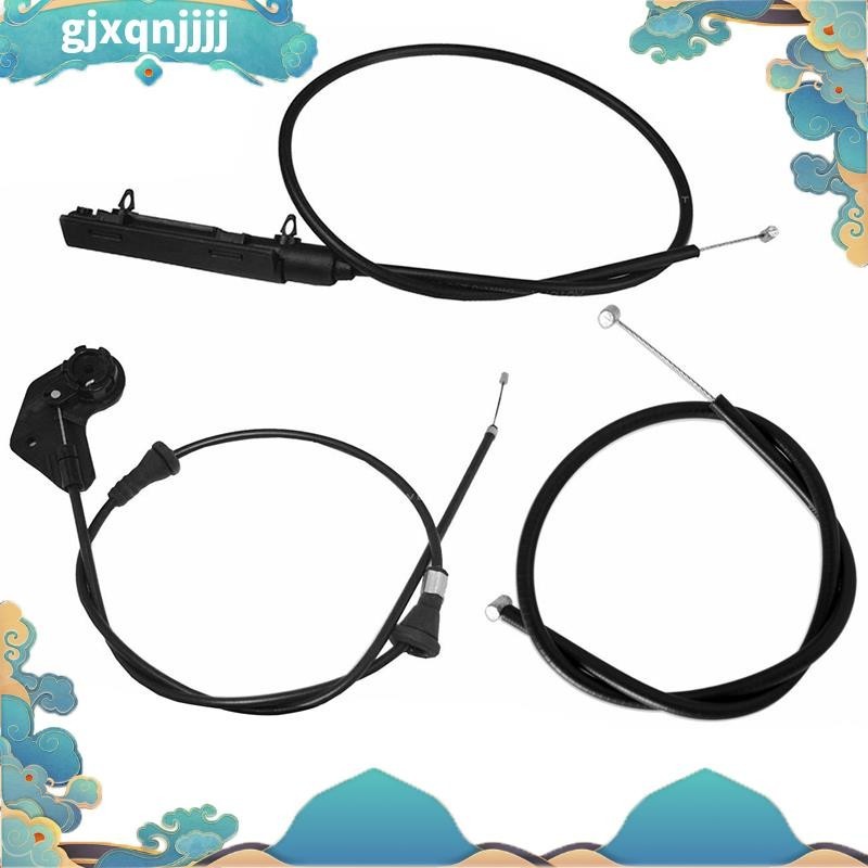 สายเคเบิลปล่อยฝากระโปรงเครื่องยนต์ สําหรับ BMW E46 320I 323I 98-05 3 ชิ้น 51238208442 Gjxqnjjjj