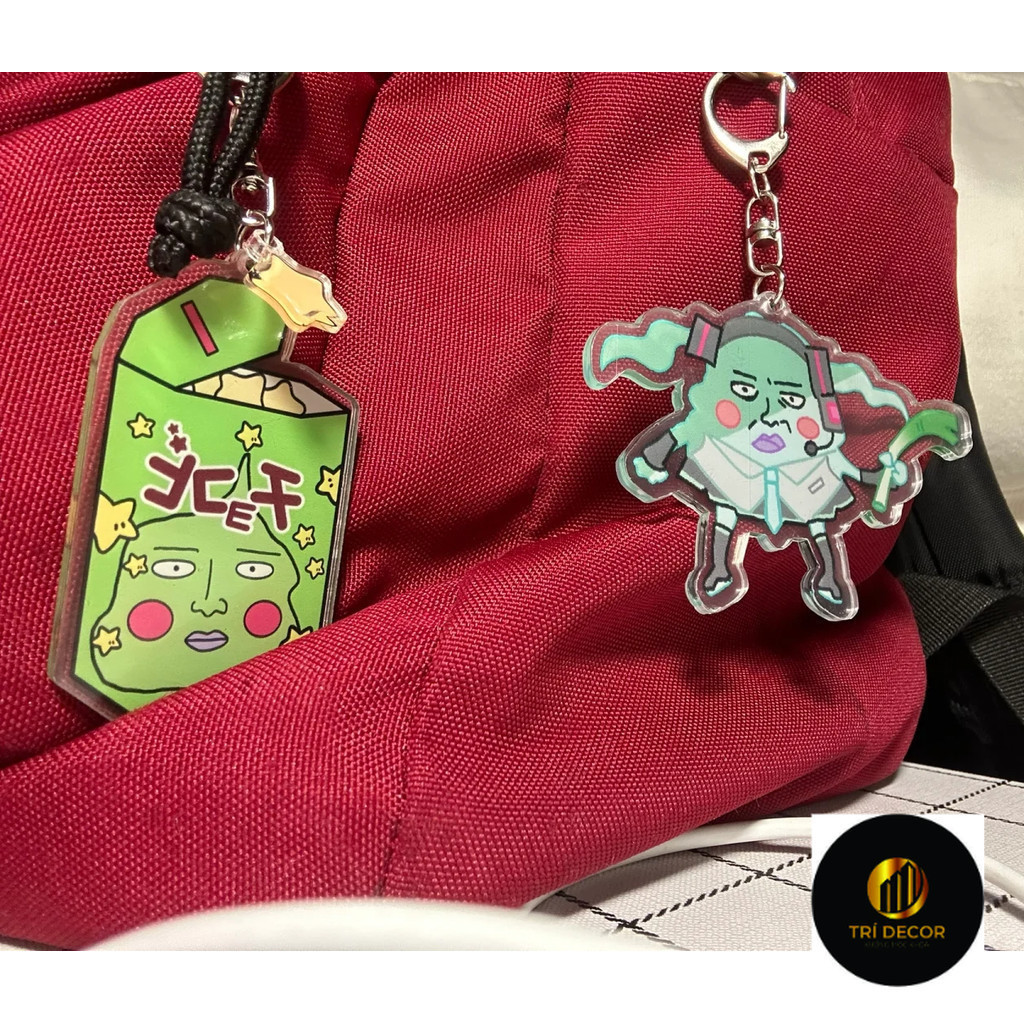 Mob Psycho อะนิเมะพวงกุญแจผู้หญิง Ekubo Miku อะคริลิค Key Chain ตลก Man พวงกุญแจกระเป๋าจี้ Easy