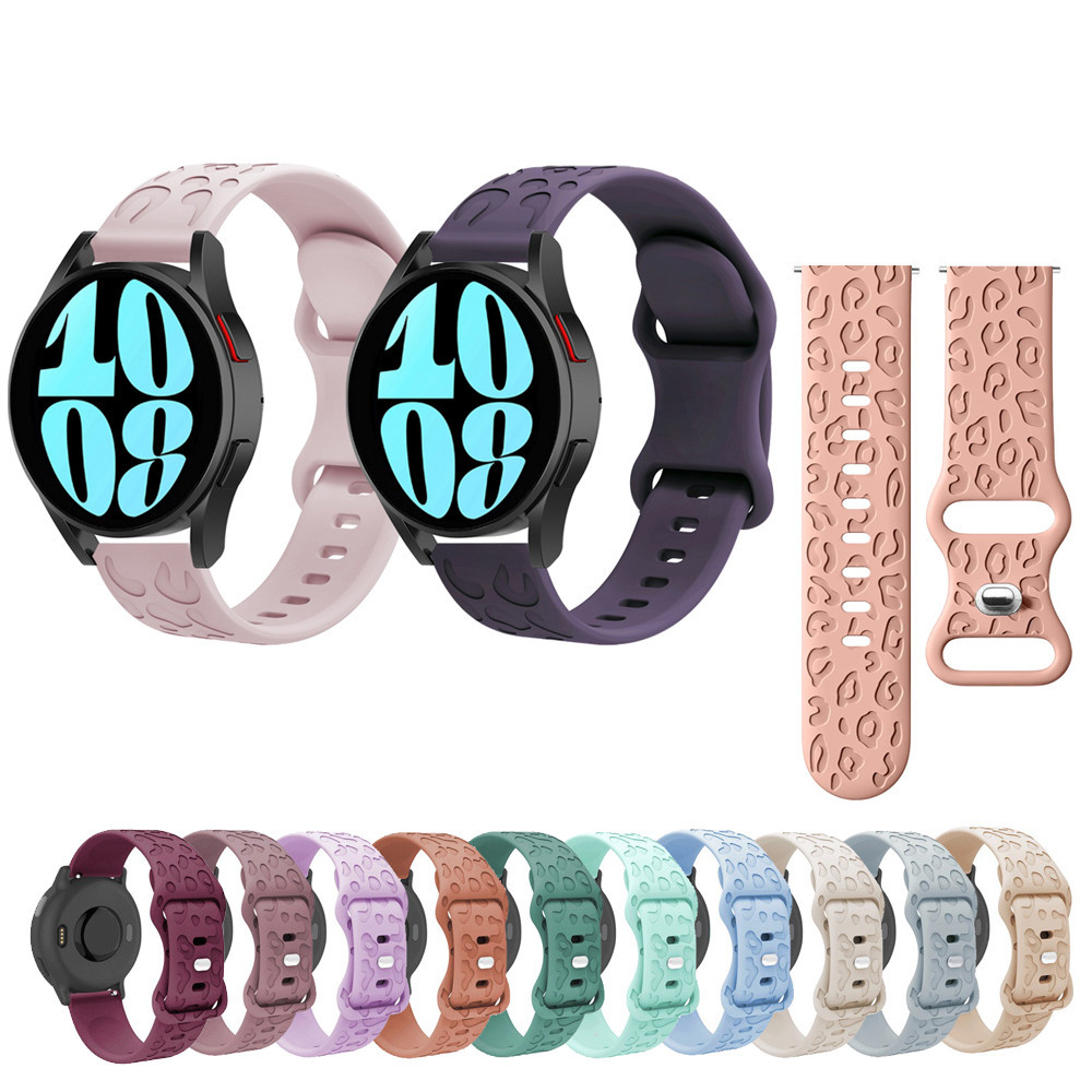 20 มม.ซิลิโคนสําหรับ Samsung Galaxy นาฬิกา FE 7 6 5 4/Active 2/Watch5 Pro/Watch6/watch4 classic 42 มม.46 มม.40 มม.44 มม.43 มม.47 มม.นาฬิกาแกะสลัก Band