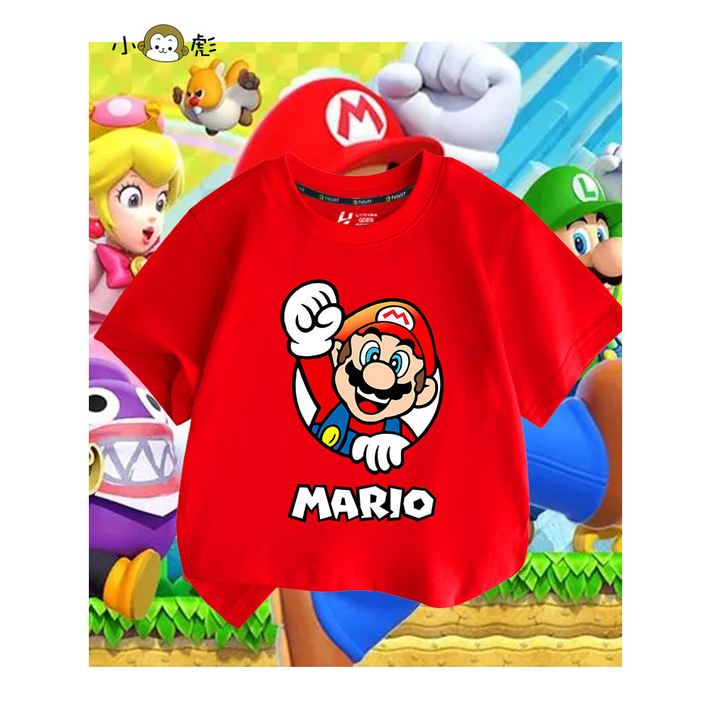 เสื้อยืดเกมซูเปอร์มาริโอ เหมาะสำหรับเด็กและครอบครัวทั้งชายและหญิง