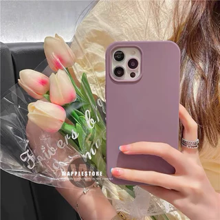 SET06 Silicone กำมะหยี่ เคสซิลิโคนสีพื้นกำมะหยี่ เคสสำหรับรุ่นไอโฟน78/SE-17 17Air 17Pro 17ProMax