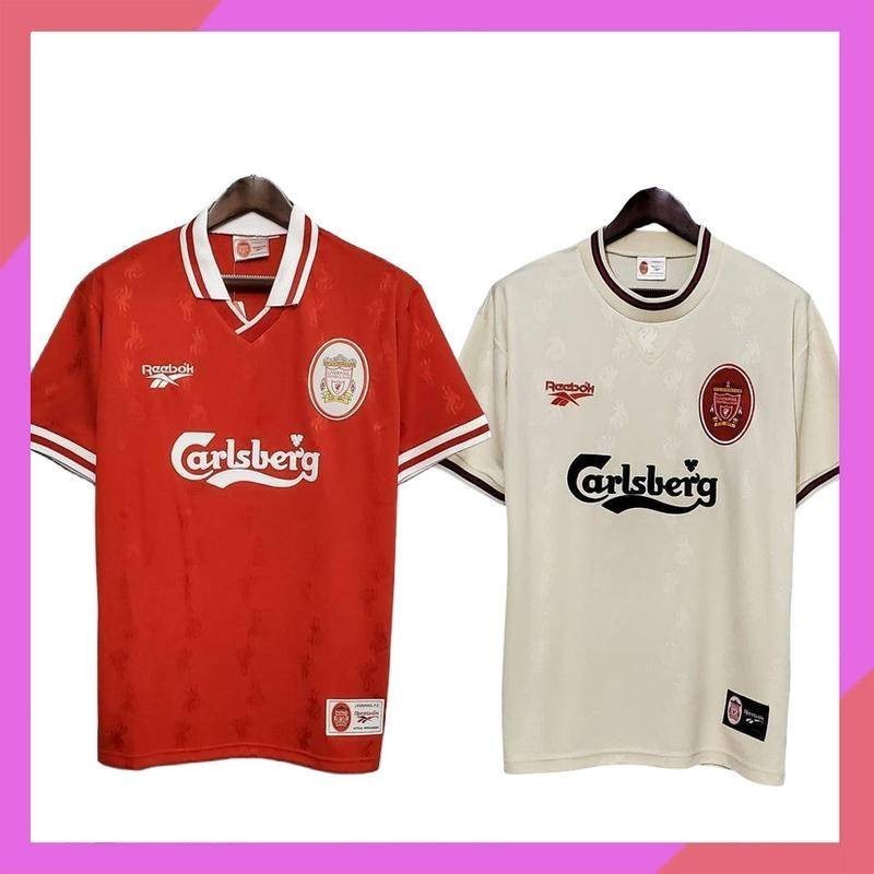 Retro 1996 1997 Liverpool Home Away เสื ้ อฟุตบอล