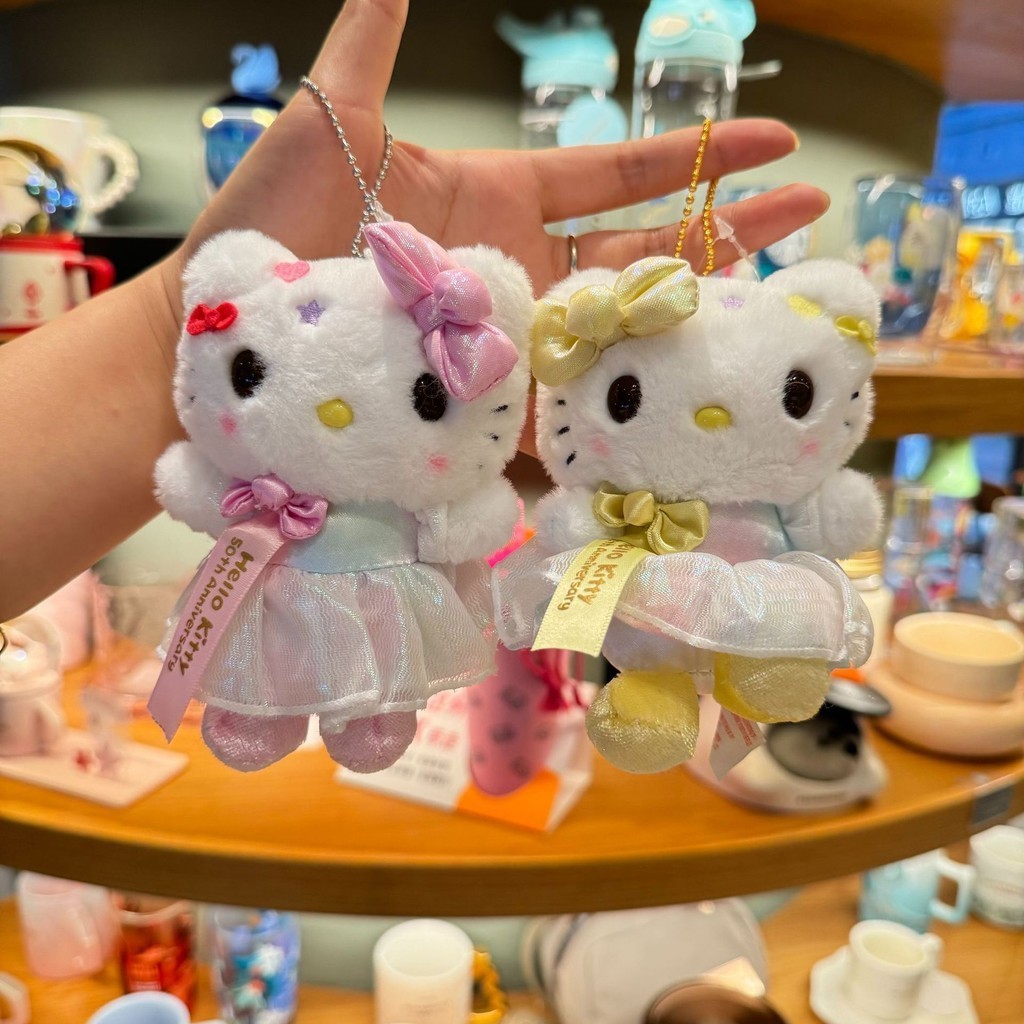 ใหม ่ จี ้ Kitty HelloKitty 50th Anniversary Limited ตุ ๊ กตาจี ้ น ่ ารักสาวของขวัญ