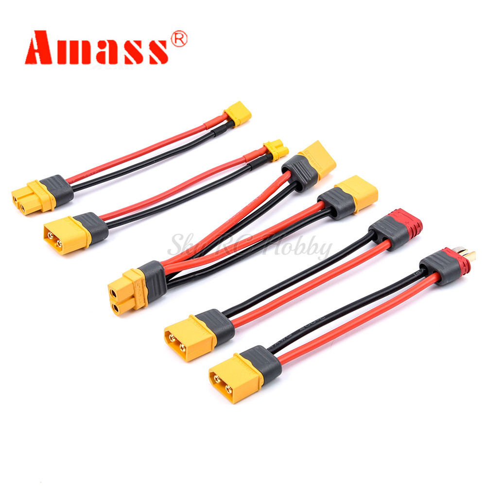 SK Amass Cable Male / Female XT60 XT60H Plug to Female/Male XT30 / T Plug Connector for RC Model Ada