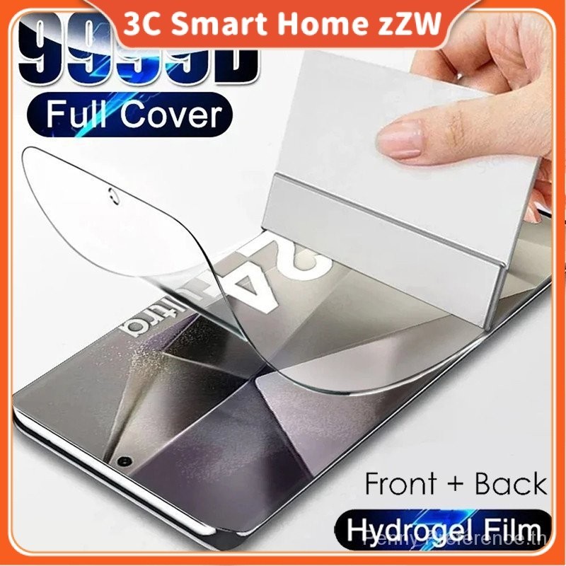 SAMSUNG ฟิล์มhydrogelสําหรับsamsung Galaxy S24 S23 S22 S21 S20 S10 Plus S24 Ultra S23FE S21FE S20FEหมายเหตุ 20 Ultra 10 Plus 9 ป้องกันหน้าจอฟิล์มนุ่มไม่แก้ว