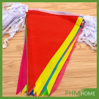 ธงราวสลับ 5 สี ธงจัดงานวัด ธงปาร์ตี้ ยาว 40 เมตร Multicolor Flags