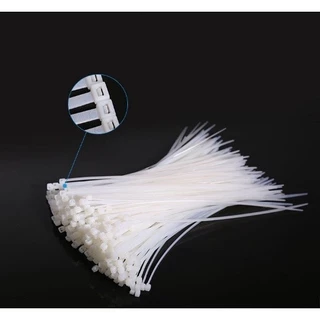 เคเบิ้ลไทร์ Cable Tie สายรัดไนล่อน สีขาว เข็มขัดรัดสาย หนวดกุ้ง