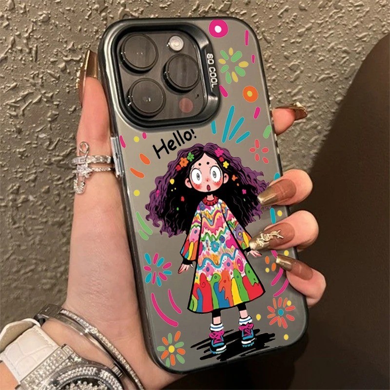 ปลอกสําหรับ Xiaomi Poco M6 X6 X5 Pro F5 Mi 11 Lite 5G 14 13T 13 12T 12 Graffiti Girl Matte Hard กลับกันกระแทก