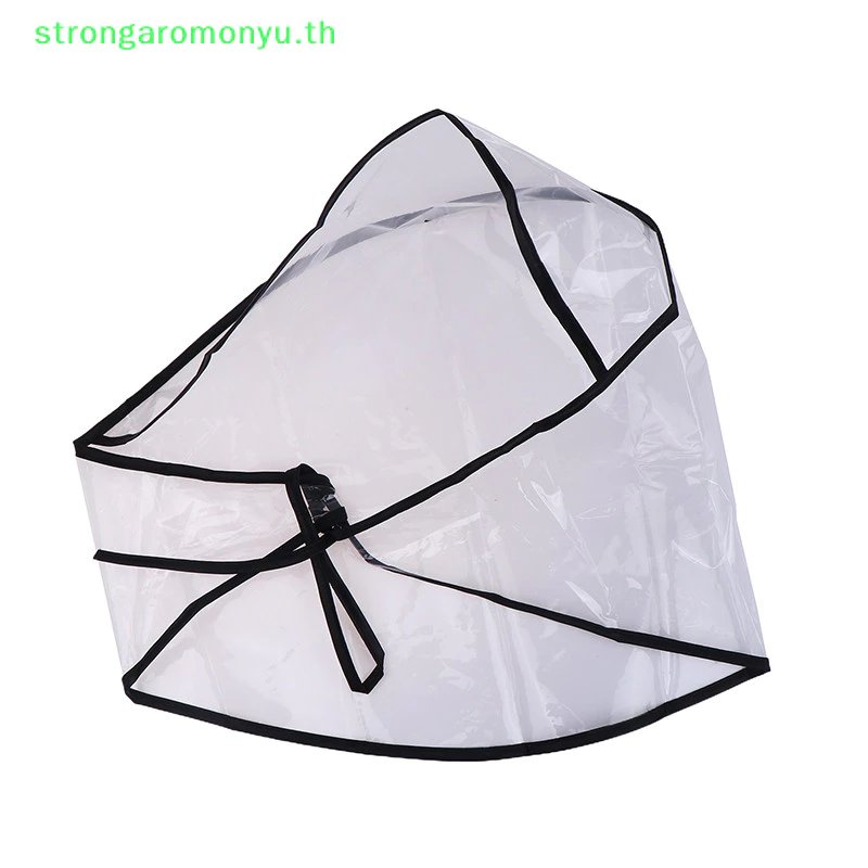 Strongarmonyu หมวกคลุมผมกันฝนพลาสติกสำหรับผู้หญิง thumbnail 7