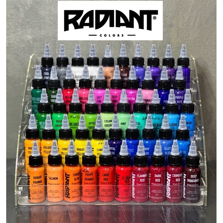 สีหมึกสัก สีสัก สีเรเดียน Radiant colors tattoo 1ออน สีแท้100%