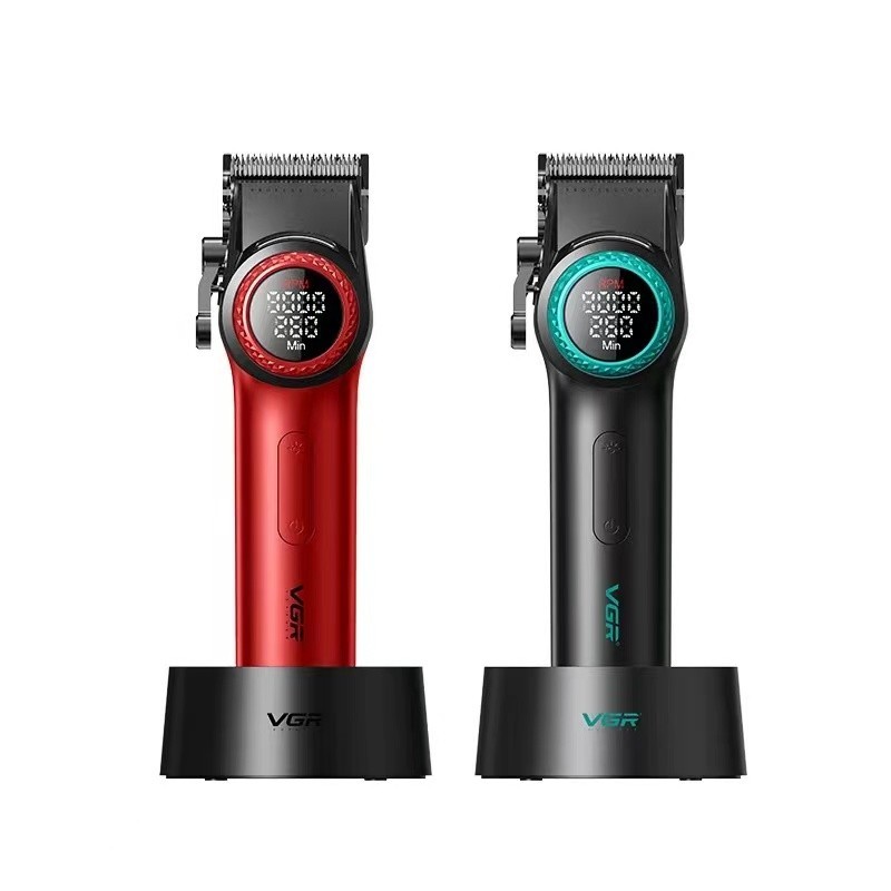 Vgr V-001 ปัตตาเลี่ยนผม Fade blade ปัตตาเลี่ยนไฟฟ้าพิเศษสําหรับร้านทําผม 9000-10000 พร้อมฐานชาร์จ