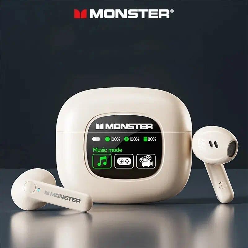 Monster XKT20 หูฟังไร ้ สายบลูทูธ 5.4 จอแสดงผล LED ชุดหูฟังสําหรับเล ่ นเกมกีฬาหูฟังไฮไฟเสียงแฝงต ่ 