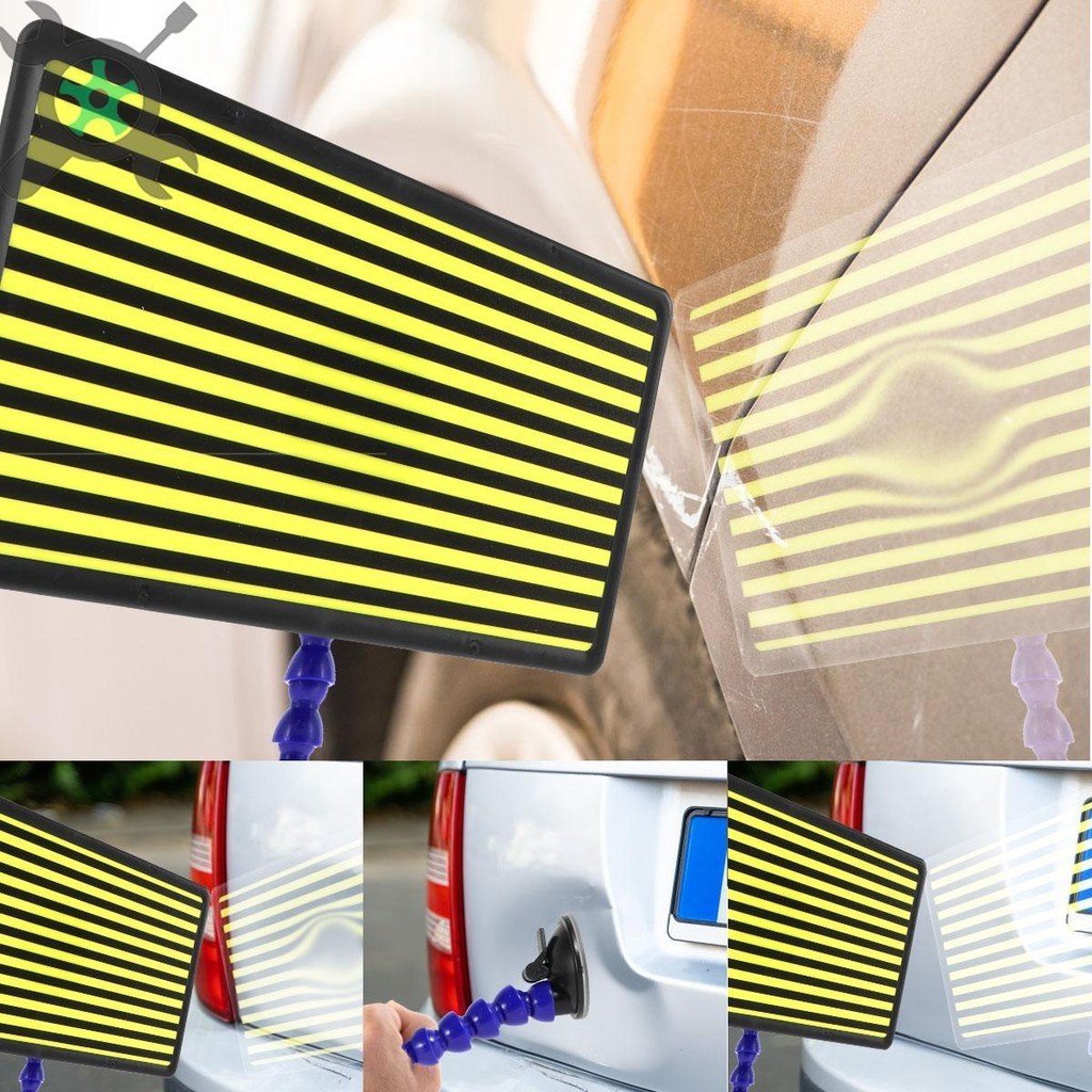 เครื่องมือซ่อมแซมรอยบุ๋มไร้สีกระดานเส้นตัวสะท้อนแสงบุ๋มพร้อมตัวยึดปรับและฐานถ้วยดูดเครื่องมือซ่อมแซมรอยบุ๋มรถ ร้านค้า