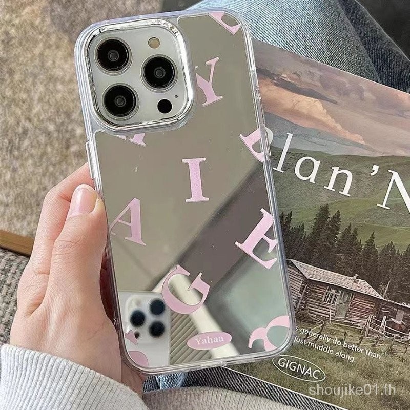 ตัวอักษรสีชมพูเหมาะสําหรับ Apple iPhone11 14ProMax 7Plus 8Plus 12ProMax XSMax X XS 13ProMax เคสโทรศัพท ์