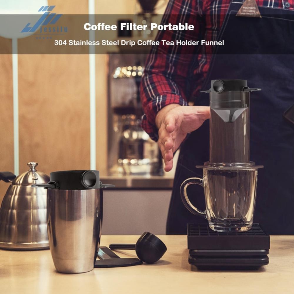 Pour Over Coffee Dripper Paperless Reusable Stainless Steel Coffee Filter [Jessilu.th ]