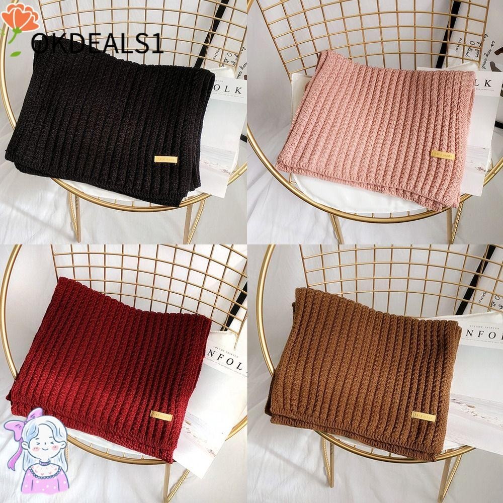 Dealshop ผ้าพันคอ ผ้าถัก หนา ให้ความอบอุ่น สไตล์วินเทจ แฟชั่นฤดูหนาว สําหรับผู้ชาย และผู้หญิง