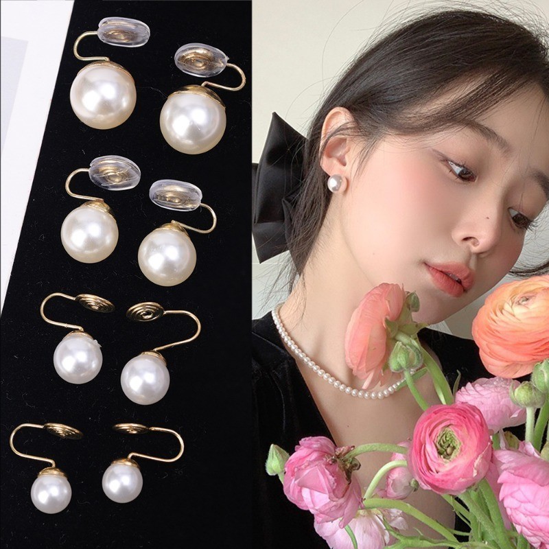 1 คู่ต่างหูมุกเรียบง่ายหรูหรา-ผู้หญิงวินเทจต่างหูมุกน้ําจืดหวาน-แฟชั่นต่างหูสตั๊ดเครื่องประดับอุปกรณ์เสริม ราคา ถูกที่สุด ดีลบีเคเค แกลเลอรีภาพที่ 5