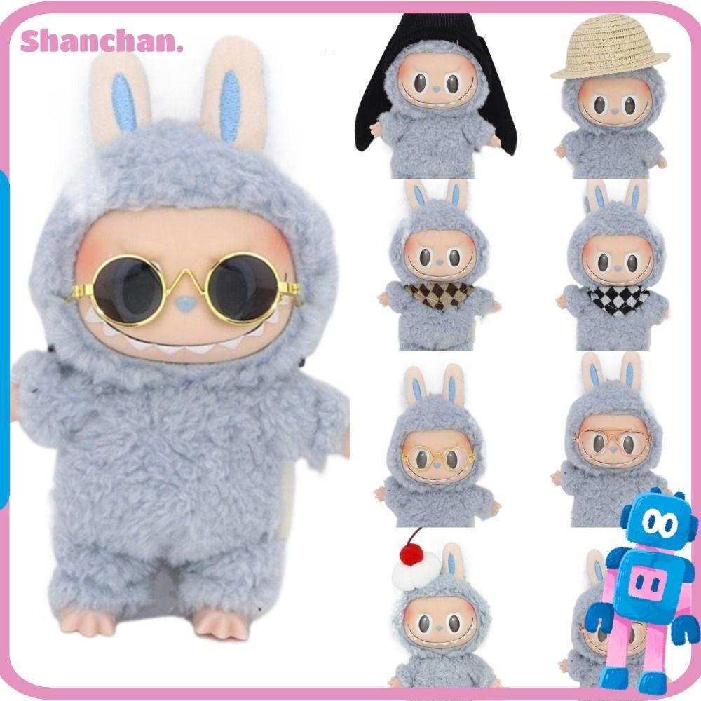 Shanchan Labubu แว่นตา, ของขวัญ Handmade Labubu หมวก, ตุ๊กตาอุปกรณ์เสริม DIY เสื้อผ้าสําหรับ 17 ซม. Labubu