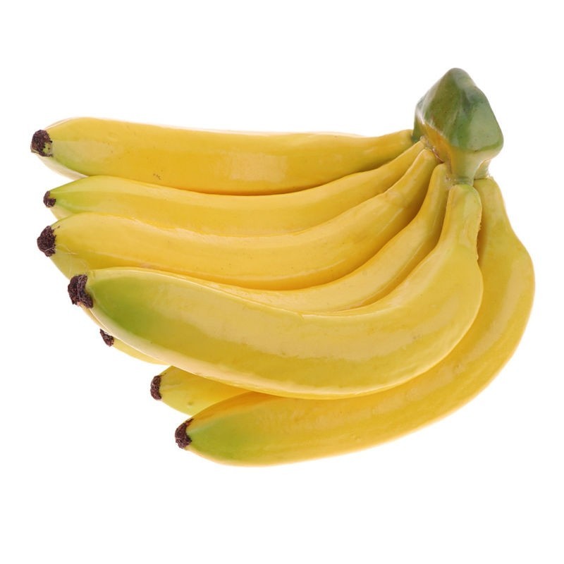 【WIK】เหมือนจริงกล้วยพวงประดิษฐ์พลาสติกผลไม้ปลอมตกแต่งพรรคตกแต่งเสา