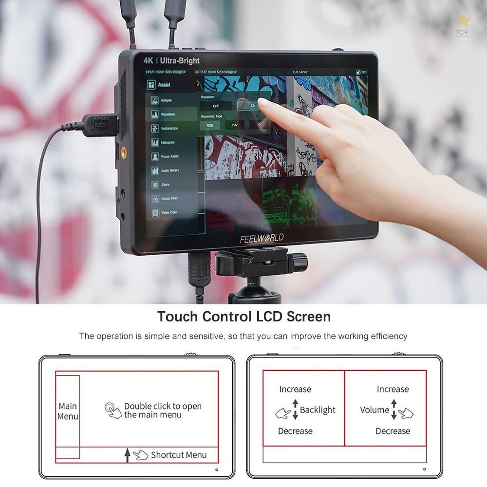 Feelworld LUT11H 10.1 นิ ้ วกล ้ อง DSLR Field Monitor Daylight ...