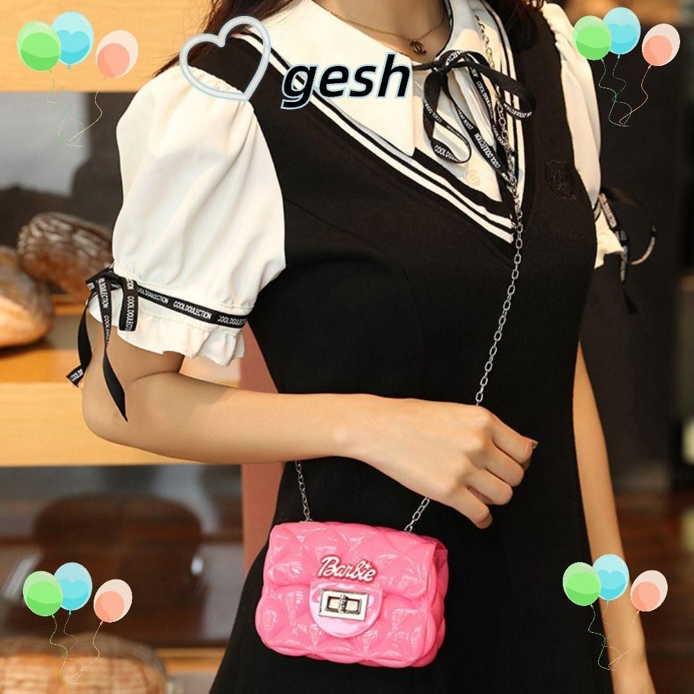 Gesh1 กระเป ๋ าสะพายไหล ่ , Jelly Diamond Grid Pattern Phone Bag, Cute Pink Mini Messenger Bag Holiday Gift