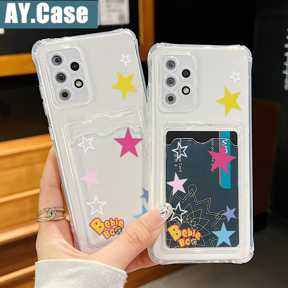 COD เคสใส่การ์ดสำหรับ Compatible For Samsung A55 A54 A35 A13 A23 A33 S24 A34 A71 A22 Ultra 5G การ์ดผู้ถือ เคสซิลิโคนใ