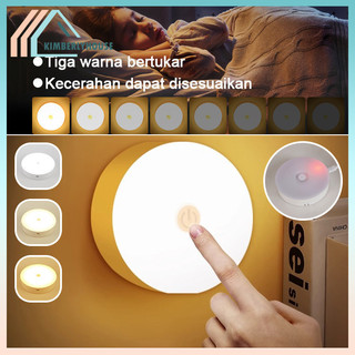 Tombol Kecerahan Yang Dapat Diubah Cahaya Malam Kecil Cahaya Darurat Tombol Baterai Cahaya Kabinet