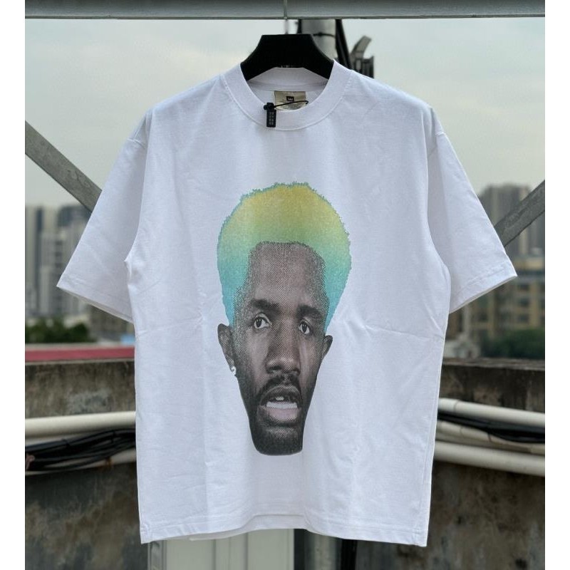 Frank Ocean Frank Ocean Frank Ocean Frank Ocean Raptor BIG FACE Portrait พิมพ ์ เสื ้ อยืดแขนสั ้ นย