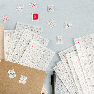 12แผ่นปฏิทินถาวร365วันสติกเกอร์วันที่โน๊ตบุ๊ค เดคโค ทําเอง ว…