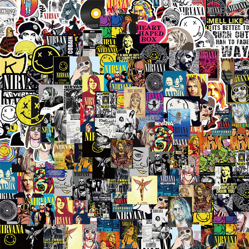 100ชิ้น/เซ็ต ❉ วงร็อค . สติ๊กเกอร์ NIRVANA Series 02 ❉ Diy แฟชั่นสติ๊กเกอร์กันน้ํา Doodle สติ๊กเกอร์