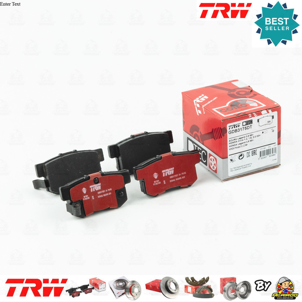 ผ้าดิสเบรคหลัง ผ้าเบรคหลัง Honda Accord Gen 6 ปี 1998 - 2002 (2.3) TRW D-TEC GDB 3175 DT