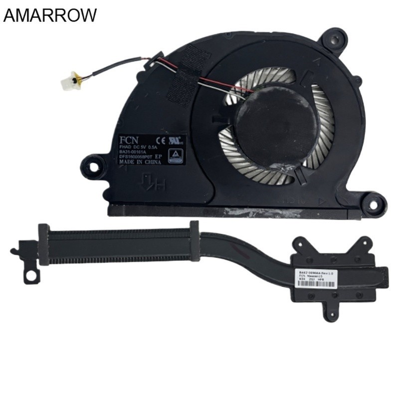 พัดลมระบายความร้อน CPU แล็ปท็อปสําหรับ SAMSUNG NP900X5L 900X5L ฮีทซิงค์หม้อน้ําทองเหลืองระบายความร้อ