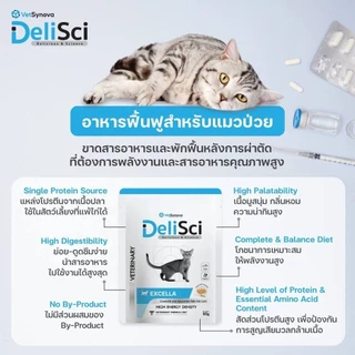DeliSci Excella wet for Cat อาหารเปียกสำหรับแมวป่วย ขนาด 80 g