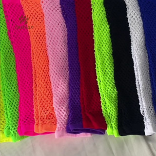 [แฟชั่น] 1คู่สตรียาวแหอวนสุทธิถุงมือ ไม่มีนิ้ว ตาข่ายถุงมือพ…