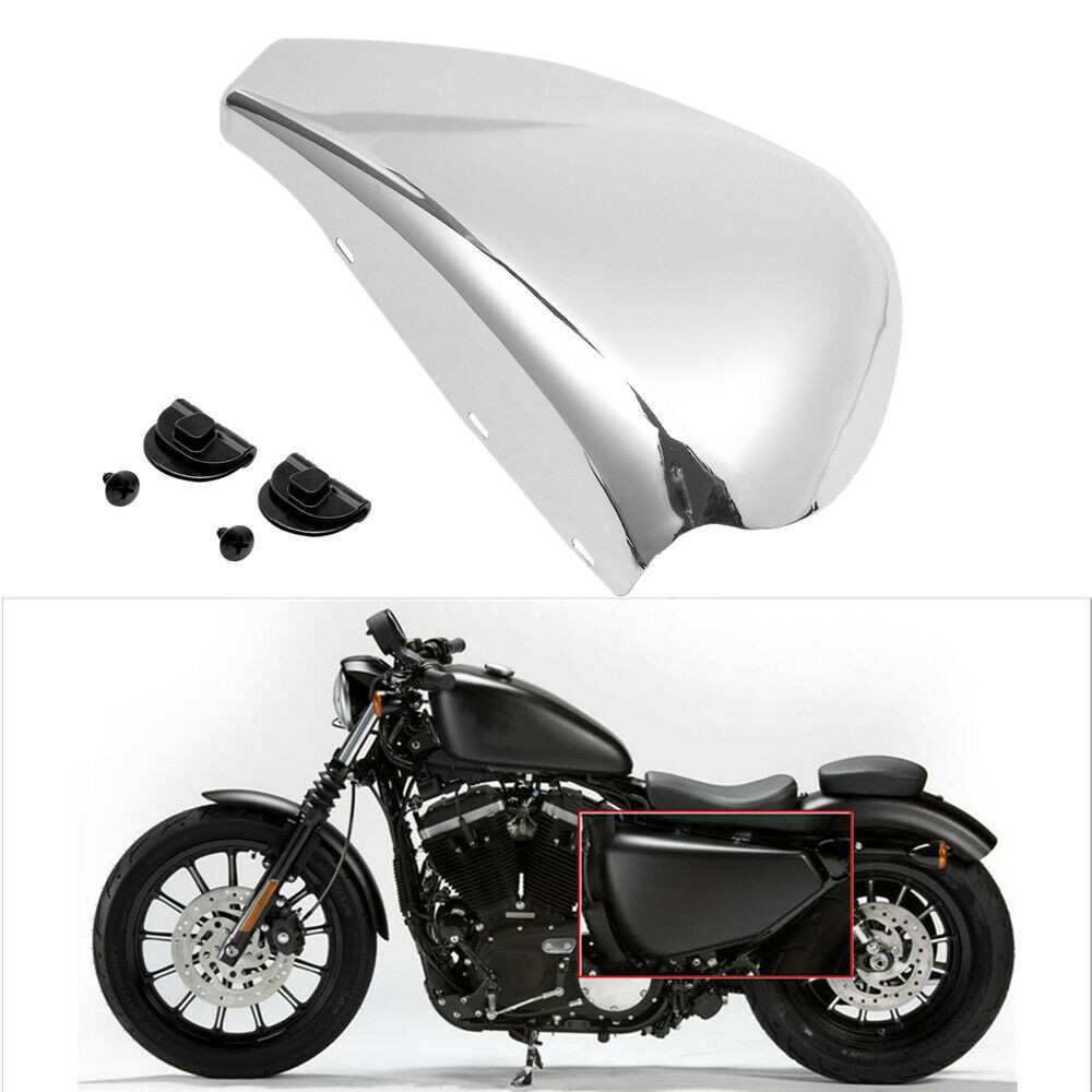 YJ Motorcycle Chrome Left Battery Side Fairing Cover For Harley Sportster Iron XL883 XL1200 1200 883 2004-2013 2014-2021