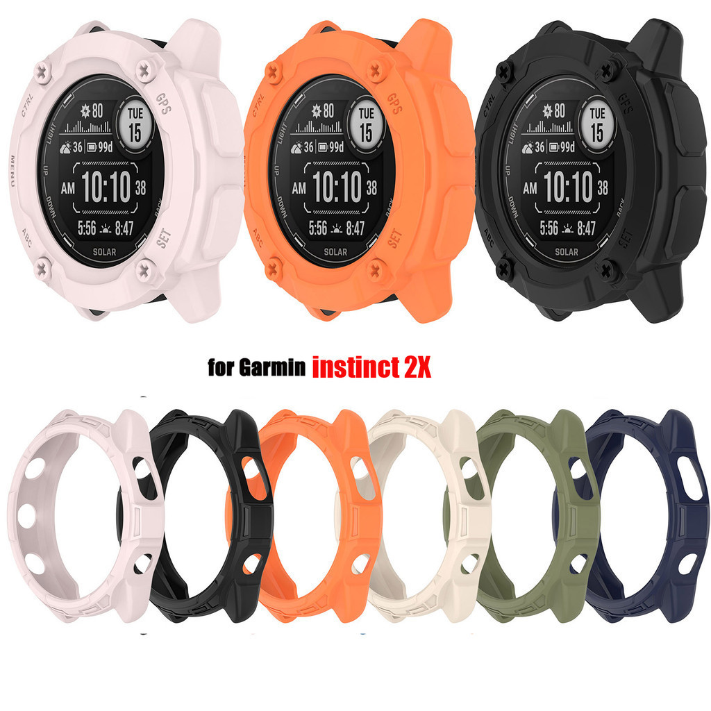 เคสซิลิโคนอ ่ อนนุ ่ มป ้ องกันหน ้ าจอสําหรับ Garmin Instinct 2X เปลือกกันชนป ้ องกัน