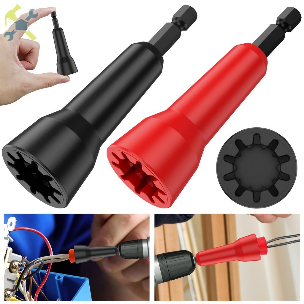 Wire Nut Twister เครื่องมือบิดลวดมัลติฟังก์ชั่นพร้อมไดรเวอร์น็อตลวด Chuck ขนาด 1/4 นิ้ว SHOPTKC3677