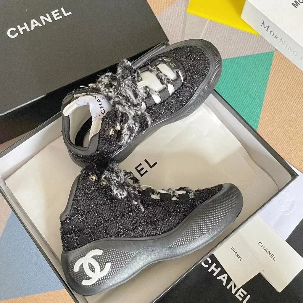 Chane * coco neige Ski Series Capsule Snow Boots 2022 ฤดูใบไม้ร่วงฤดูหนาวสไตล์ใหม่สไตล์ Chanel หนาSo